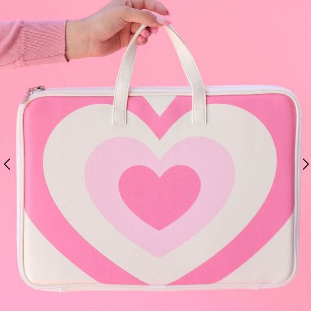 Wildflower Rosé Latte Love Laptop Bag